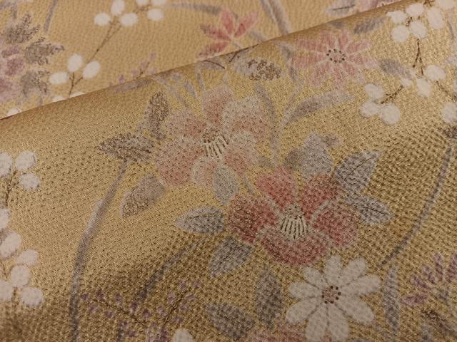 平和屋着物●上質な小紋 枝椿花文 正絹 逸品 BAAW3512mz