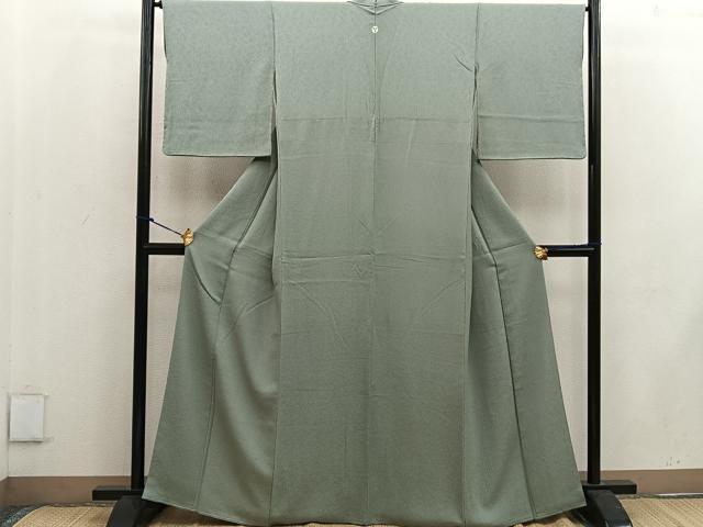 平和屋着物●上質な色無地 麹塵色 正絹 逸品 BAAW3514mz