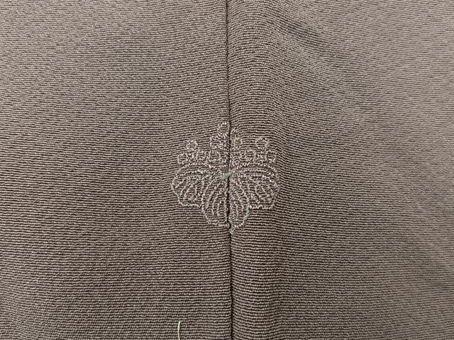 平和屋着物●本草木染作家 瑞寶 色無地 煎茶色 反端付き 正絹 逸品 未使用 BAAW3516mz