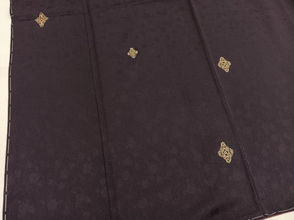 平和屋着物●上質な小紋　草花文　金彩　正絹　逸品　未使用　BAAW3527mz