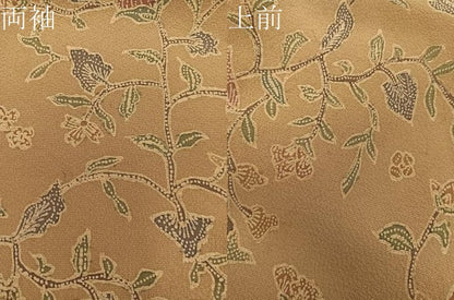 平和屋着物▽訪問着 単衣 更紗花鳥文 正絹 逸品 BAAW3531mz