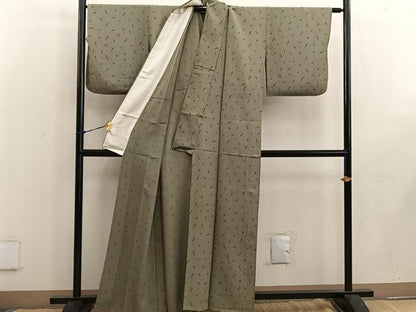 平和屋着物▽上質な小紋 単衣 成り物 唐辛子 正絹 逸品 BAAW3542mz