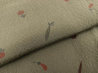 平和屋着物▽上質な小紋 単衣 成り物 唐辛子 正絹 逸品 BAAW3542mz