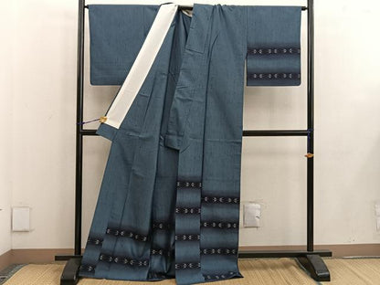 平和屋着物▽訪問着 単衣 紬地 トゥイグワー 正絹 逸品 BAAW3545mz
