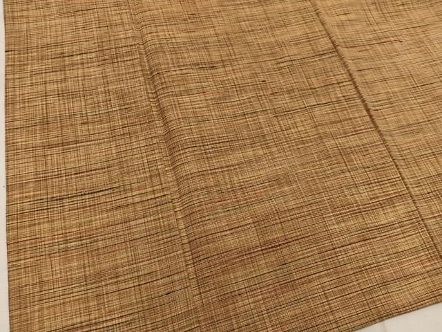 平和屋着物▽上質な紬 単衣 横段文 正絹 逸品 BAAW3552mz