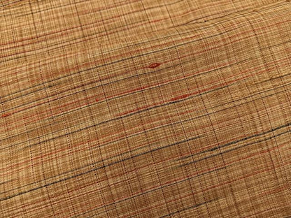 平和屋着物▽上質な紬 単衣 横段文 正絹 逸品 BAAW3552mz