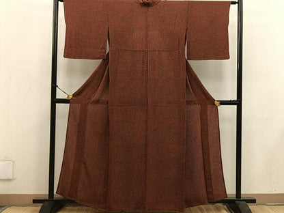 平和屋着物▽江戸小紋 単衣 舞蝶文 正絹 逸品 BAAW3555mz