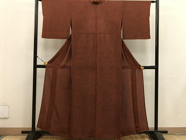 平和屋着物▽江戸小紋 単衣 舞蝶文 正絹 逸品 BAAW3555mz