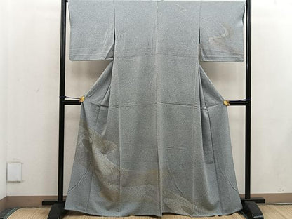 平和屋着物▽訪問着 単衣 流水文 たたき染め 正絹 逸品 BAAW3557mz