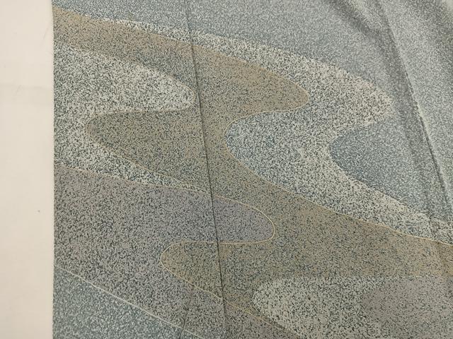 平和屋着物▽訪問着 単衣 流水文 たたき染め 正絹 逸品 BAAW3557mz
