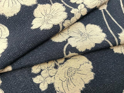 平和屋着物▽上質な小紋 単衣 草花文 正絹 逸品 BAAW3558mz