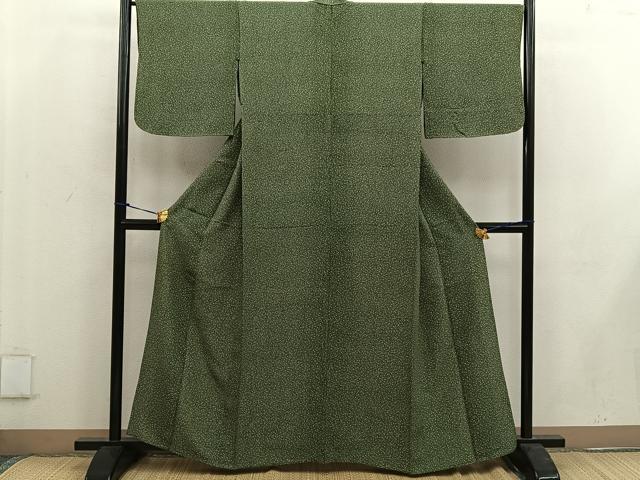 平和屋着物▽江戸小紋 単衣 大小あられ 正絹 逸品 BAAW3561mz