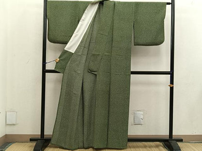 平和屋着物▽江戸小紋 単衣 大小あられ 正絹 逸品 BAAW3561mz