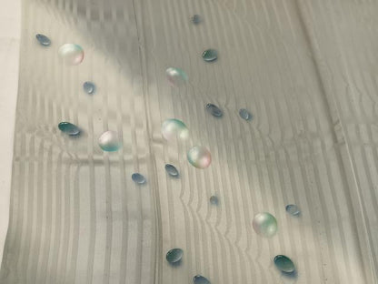 平和屋着物▽訪問着 単衣 手描き 水玉 暈し染め 正絹 逸品 BAAW3562mz