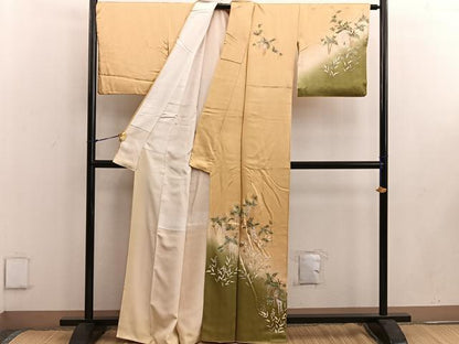 平和屋着物■訪問着 藤 花房 暈し染め 正絹 逸品 BAAW3574mz