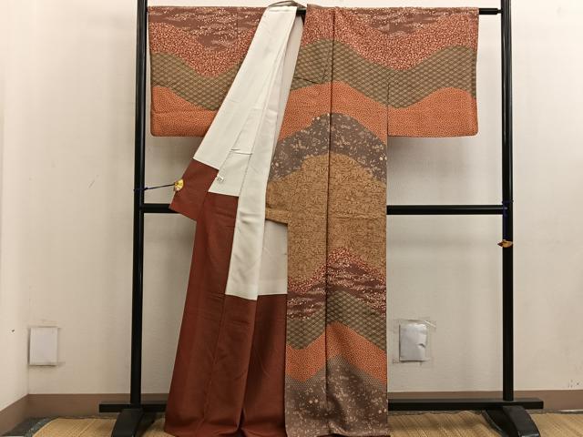 平和屋着物■訪問着 草花文 正絹 逸品 BAAW3578mz