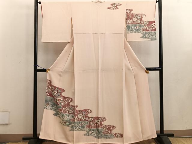 平和屋着物■訪問着 絞り 辻が花 正絹 逸品 BAAW3586mz