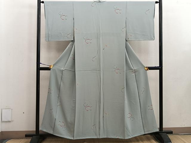 平和屋着物■上質な小紋 草花文 正絹 逸品 BAAW3591mz