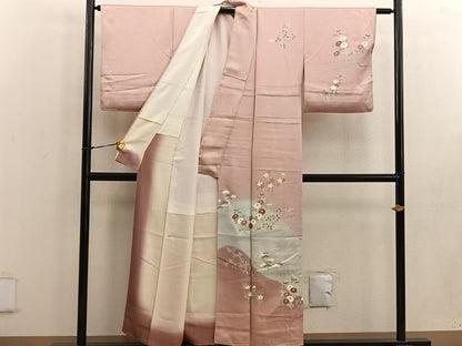 平和屋着物■訪問着 草花文 暈し染め 正絹 逸品 BAAW3600mz