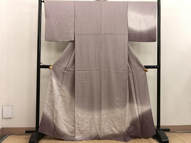 平和屋着物●訪問着 更紗花地紋 暈し染め 正絹 逸品 BAAW3608mz
