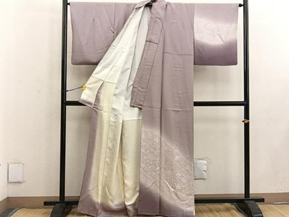 平和屋着物●訪問着 更紗花地紋 暈し染め 正絹 逸品 BAAW3608mz