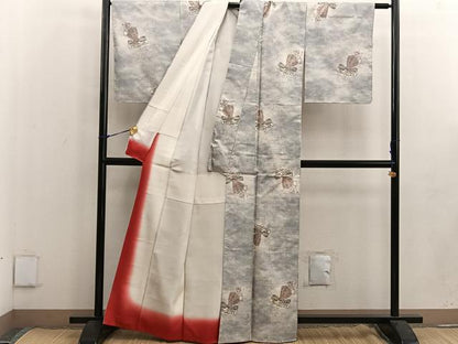 平和屋着物●都喜ヱ門 本場大島紬 白大島 7マルキ 人物文 総絣 藤絹織物謹製 正絹 逸品 BAAW3611mz