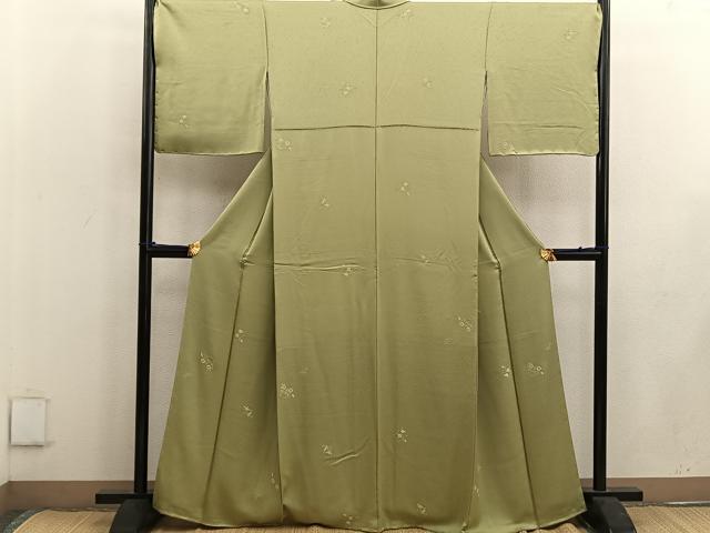 平和屋着物●上質な小紋 草花文 正絹 逸品 未使用 BAAW3613mz