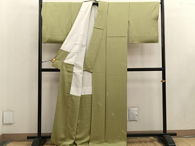 平和屋着物●上質な小紋 草花文 正絹 逸品 未使用 BAAW3613mz