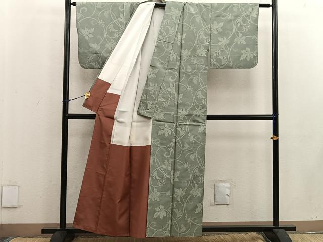 平和屋着物●本場大島紬 唐草文 正絹 逸品 BAAW3616mz