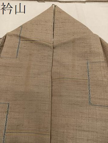 平和屋着物●小千谷紬 糸巻き花文 正絹 逸品 BAAW3617mz