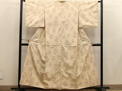 平和屋着物●本場大島紬 草花文 正絹 逸品 BAAW3618mz