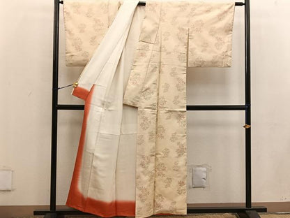 平和屋着物●本場大島紬 草花文 正絹 逸品 BAAW3618mz