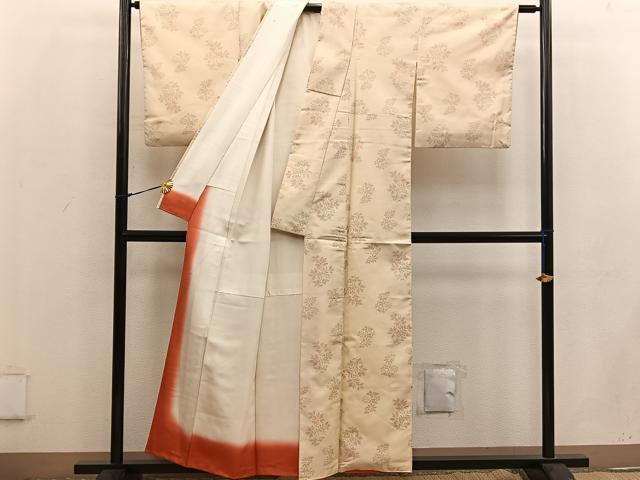平和屋着物●本場大島紬 草花文 正絹 逸品 BAAW3618mz