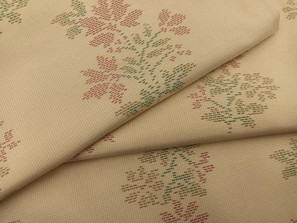 平和屋着物●本場大島紬 草花文 正絹 逸品 BAAW3618mz