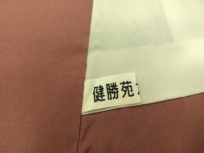 平和屋着物●上質な小紋 紬地 枝花文 金彩 正絹 逸品 BAAW3619mz