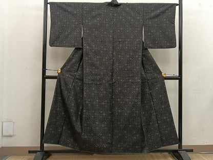平和屋着物●本場大島紬 花唐草文 正絹 逸品 BAAW3622mz