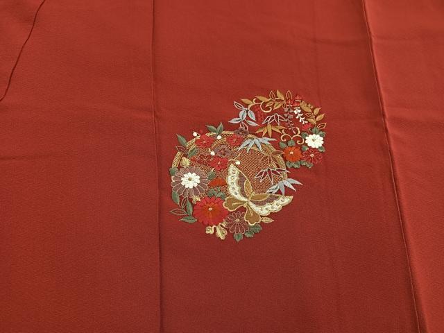 平和屋着物●豪華振袖 総刺繍 スワトウ刺繍 花蝶文 金銀糸 正絹 逸品 BAAW3634mz