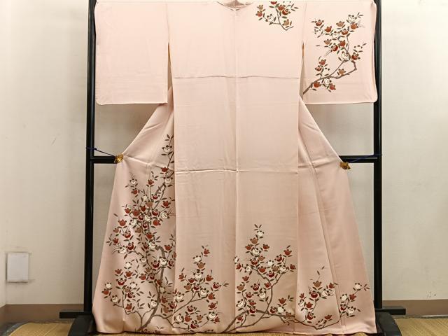 平和屋着物●訪問着　枝橘文　三越扱い　正絹　逸品　BAAW3639mz