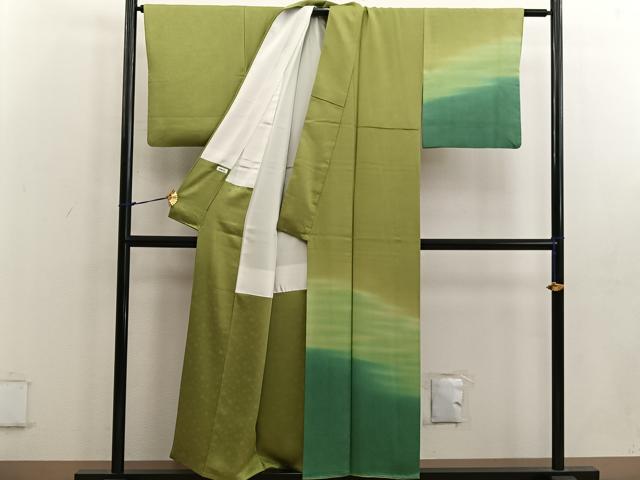 平和屋着物●訪問着 江戸小紋 霞文 鮫小紋柄 正絹 逸品 BAAW3646mz