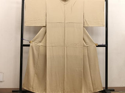 平和屋着物●上質な色無地 玉蜀黍色 正絹 逸品 BAAW3647mz