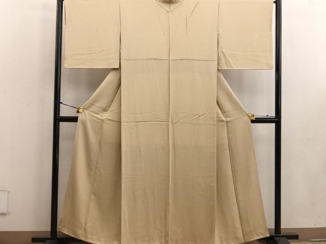 平和屋着物●上質な色無地 玉蜀黍色 正絹 逸品 BAAW3647mz