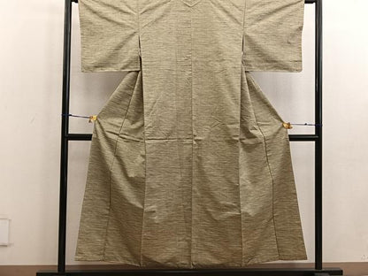 平和屋着物●上質な紬 幾何学文様 正絹 逸品 BAAW3648mz