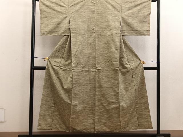 平和屋着物●上質な紬 幾何学文様 正絹 逸品 BAAW3648mz