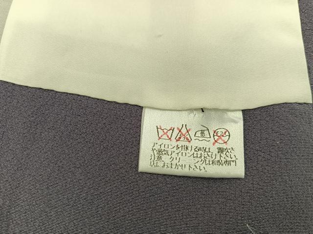 平和屋着物●上質な色無地　葡萄鼠色　正絹　逸品　BAAW3651mz