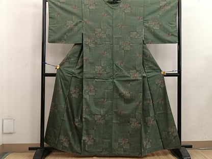 平和屋着物●本場大島紬 草花文 証紙付き 正絹 逸品 BAAW3657mz