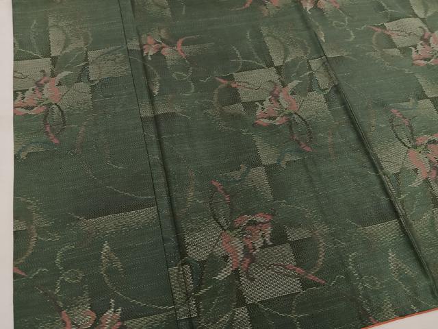 平和屋着物●本場大島紬 草花文 証紙付き 正絹 逸品 BAAW3657mz
