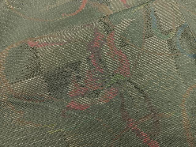 平和屋着物●本場大島紬 草花文 証紙付き 正絹 逸品 BAAW3657mz