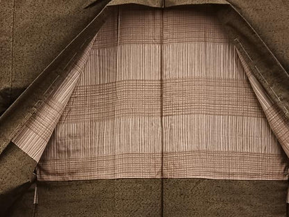 平和屋着物●男性 紬 アンサンブル 霞文 正絹 逸品 未使用 BAAW3660mz