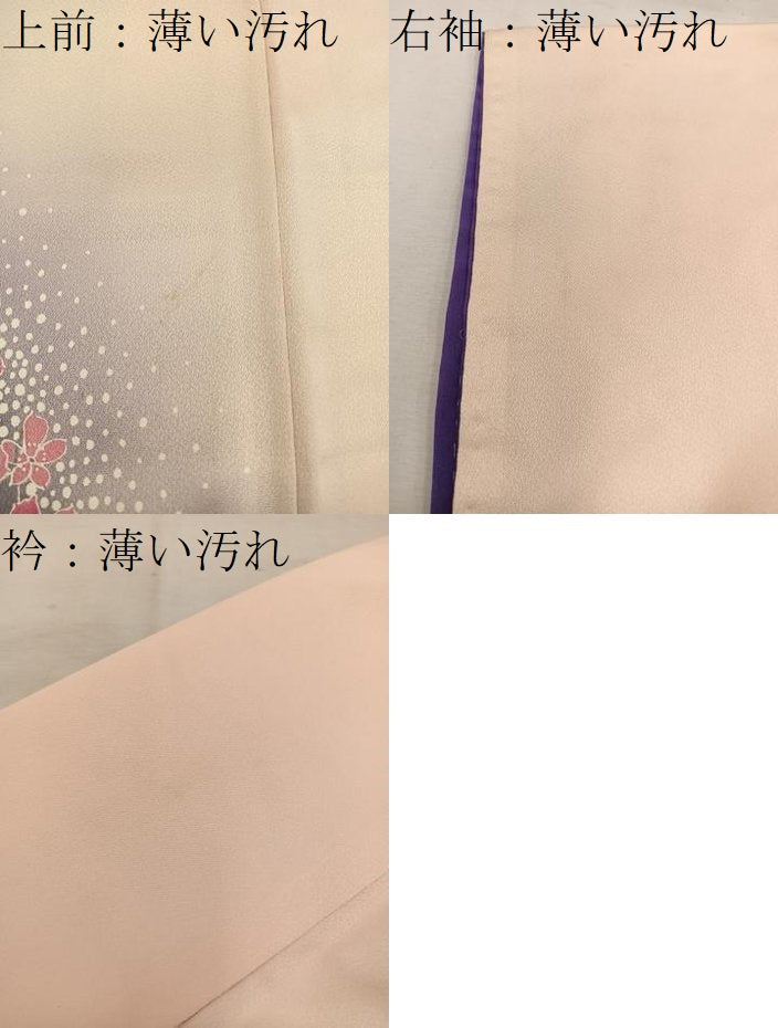 平和屋着物■訪問着 草花文 暈し染め 正絹 逸品 BAAW3671mz