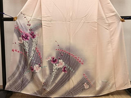 平和屋着物■訪問着 草花文 暈し染め 正絹 逸品 BAAW3671mz